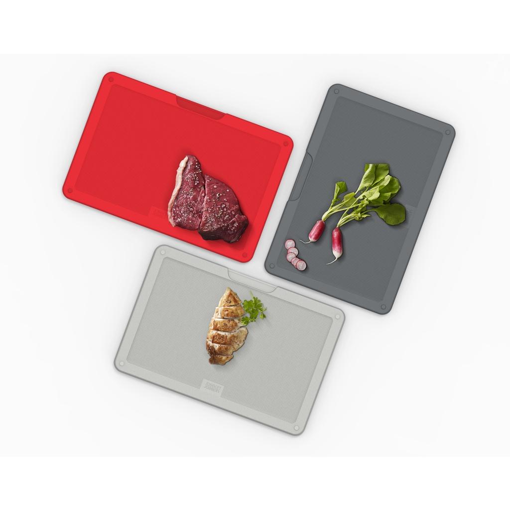 Bộ thớt 3 món cao cấp Joseph Joseph 001730 - DUO 3-piece Chopping Board Set Grey