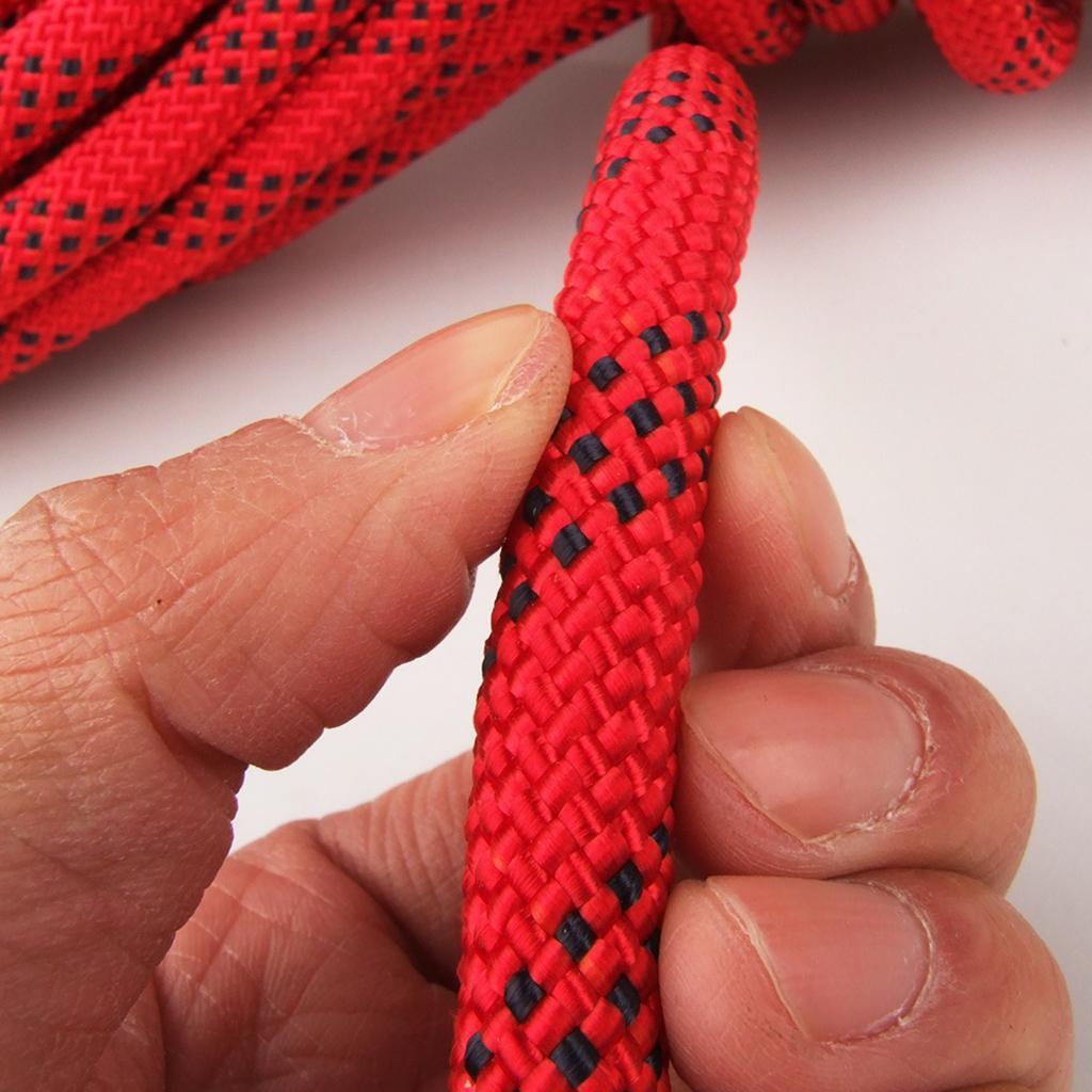 25KN 12mm Pro Rock Tree Climbing Auxiliary Rope Sling Safety Rapelling Cord Gear