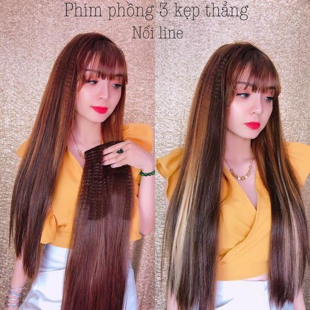 Phím phồng 3 kẹp nối light tóc cao cấp