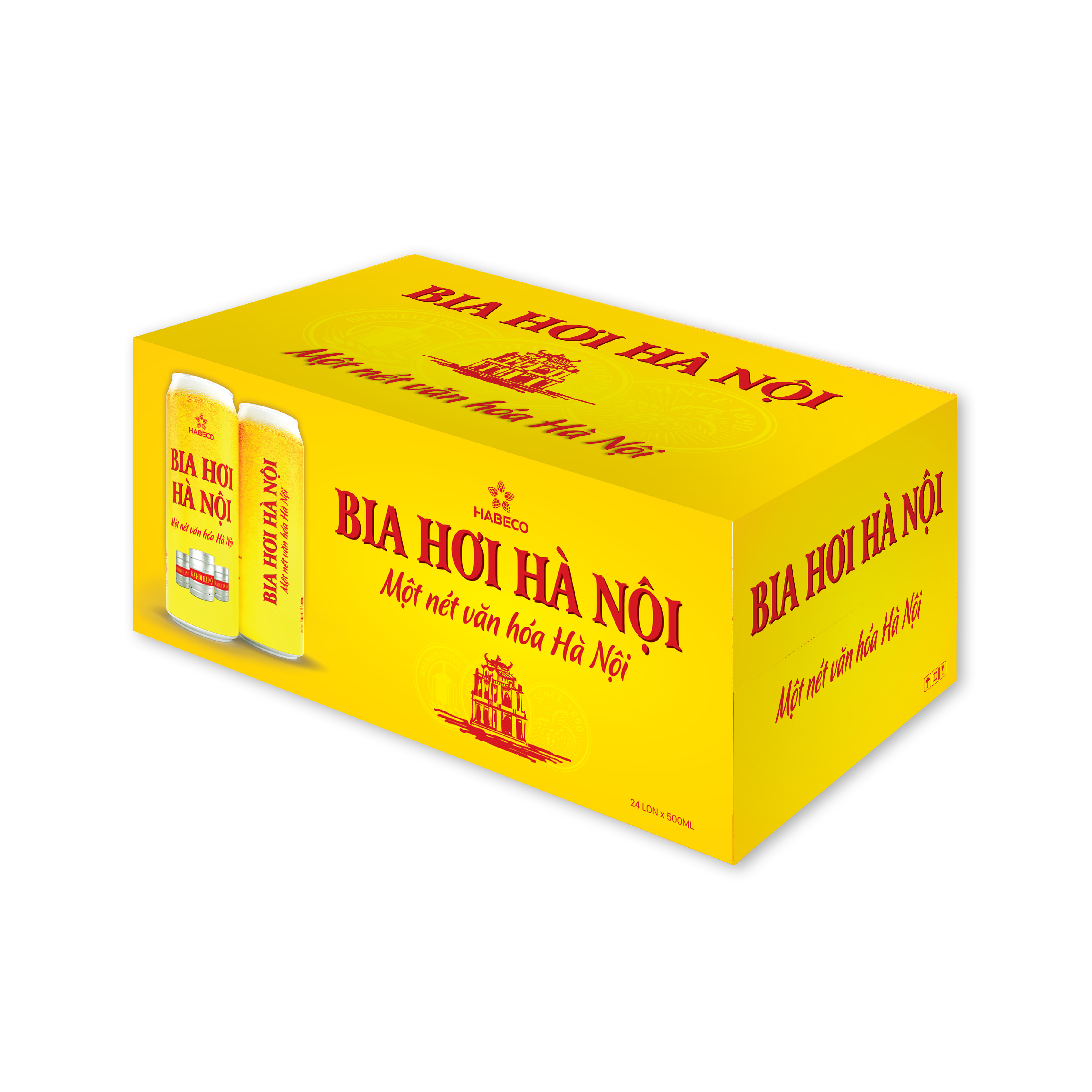 Bia Hơi Hà Nội - Thùng 24 lon 500ml