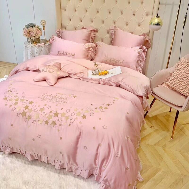 Bộ lụa thêu hoạ tiết ngôi sao 7 món
