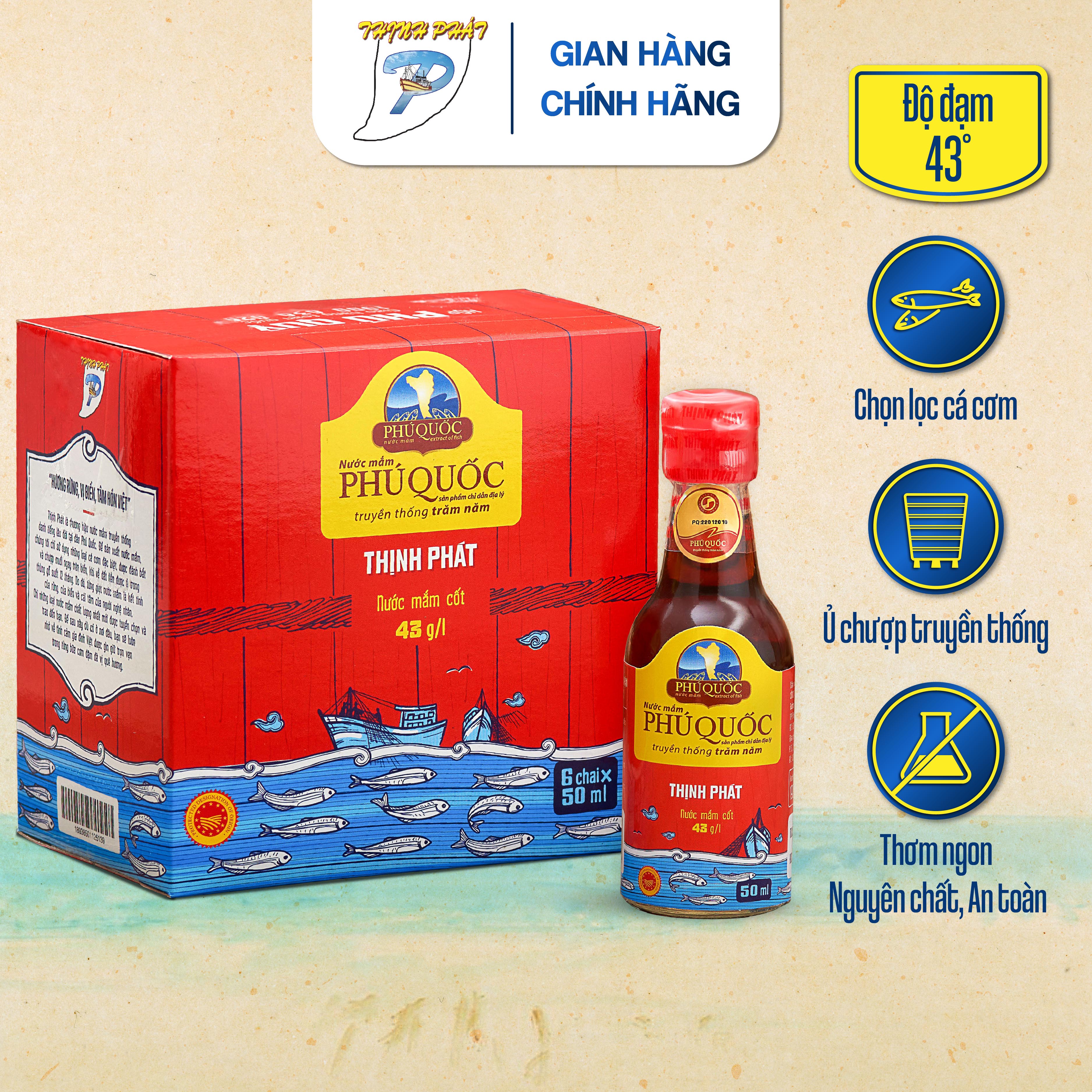 Nước mắm Thịnh Phát - Hộp Phú Quý 50ml x 9 chai