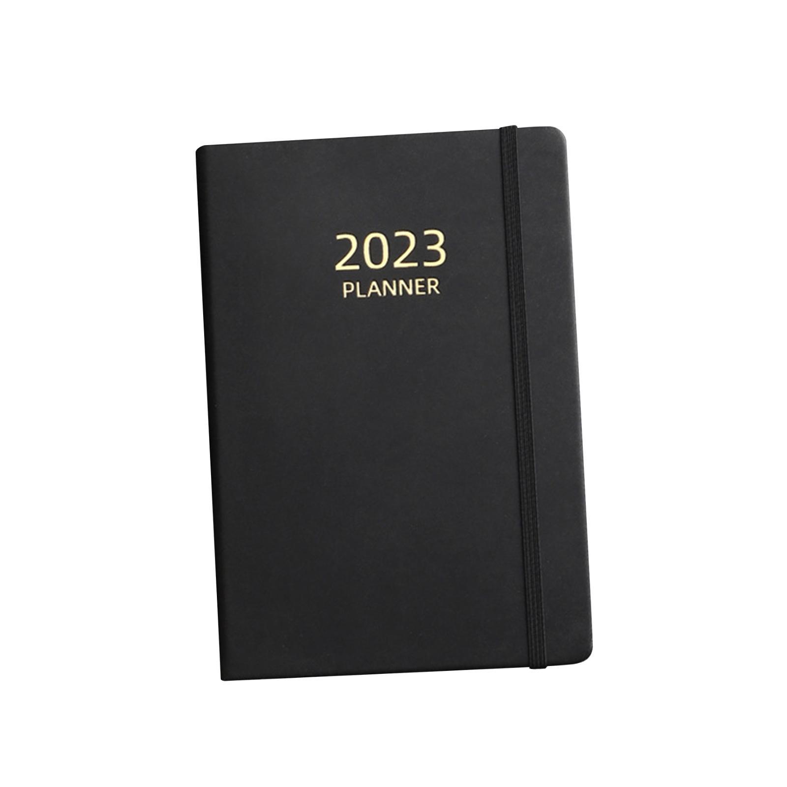 A5 Notebook Planner, Journal 2023 Monthly Weekly Daily Planner Notepads Double Sided Writing Pads for Family Home Supplies New Year Gifts