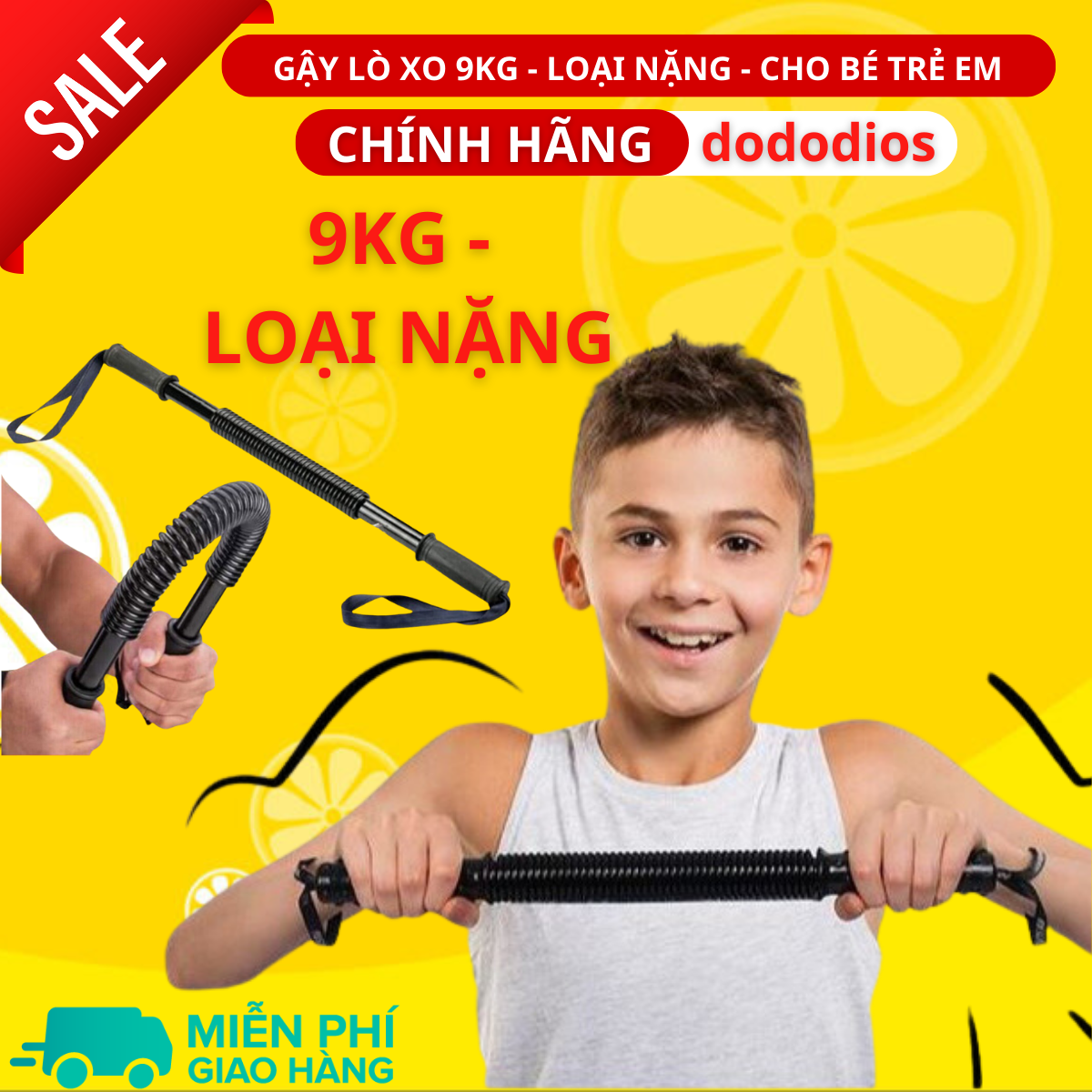 gậy lò xo tập cơ tay 9kg cho trẻ em - thanh lò xo tập cơ tay 9kg cho bé - gậy lò xo 9kg trẻ em - Chính hãng dododios