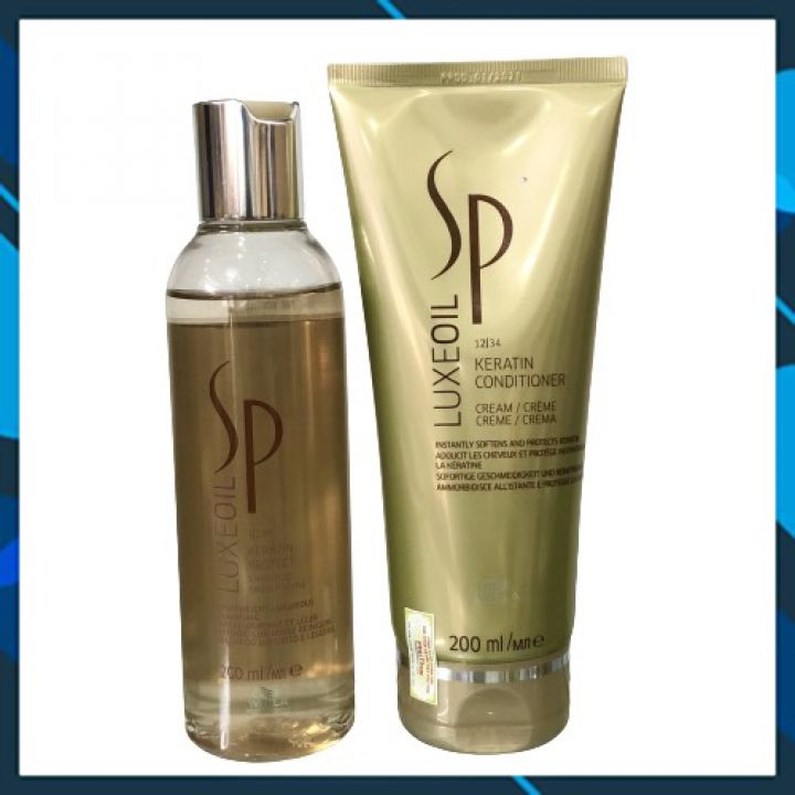 BỘ DẦU GỘI XẢ WELLA SP LUXEOIL KERATIN PROTECT SIÊU MỀM MƯỢT PHỤC HỒI TÓC ĐỨC 200ML*2