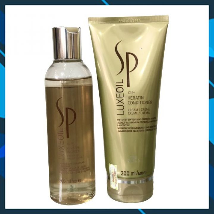 BỘ DẦU GỘI XẢ WELLA SP LUXEOIL KERATIN PROTECT SIÊU MỀM MƯỢT PHỤC HỒI TÓC ĐỨC 200ML*2 (BỘ NHỎ)