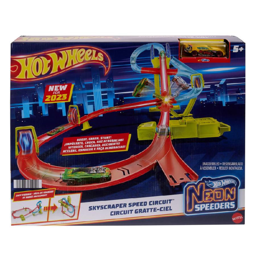 Đồ Chơi Đường Đua Chọc Trời Neon Speeders HOT WHEELS HPC07