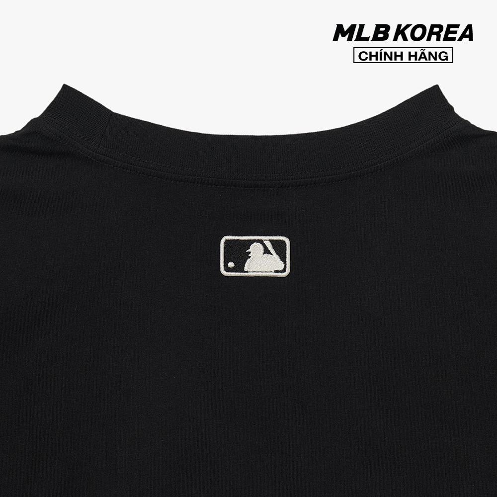 MLB - Áo thun unisex cổ tròn tay ngắn Cube Clipping Monogram Overfit 3ATSM0333-43BKS