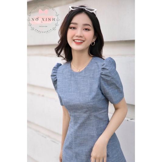 Đầm Xoè Công Sở Dự Tiệc Dạo Phố Tay Phồng Có Size S-M-L-XL-XXL