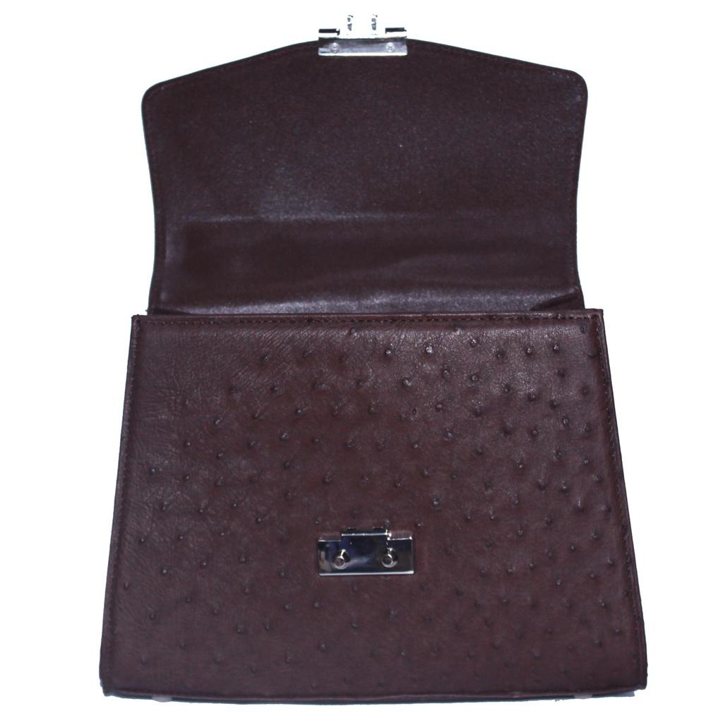 HP6457-58-59-60 - Túi hộp đeo chéo nữ Huy Hoàng da đà điểu màu đen, nâu đất, vàng bò, nâu đỏ