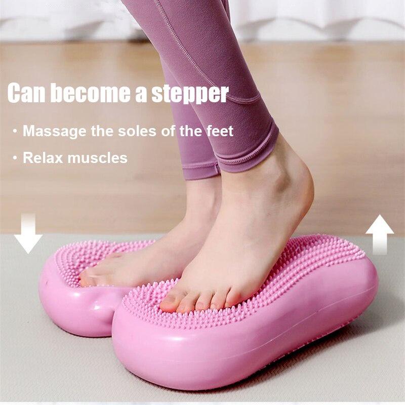 Multifunction Fitness Yoga Ball Body Building Balance Pad Inflatable Massage Ball Portable Stepper Home Workout Equipment