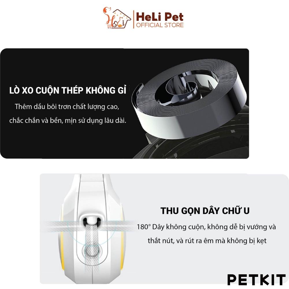 Dây Dắt Cún Đi Dạo PETKIT Có Thể Thu Lại Linh Hoạt 4.7M Với Đèn LED Sạc Được Chiếu Sáng Ban Đêm- HeLiPet