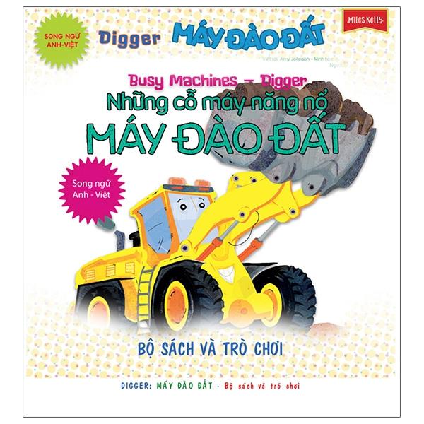 Bộ Sách Busy Machines + Puzzle Activity - Digger: Máy Đào Đất  - Kèm Mô Hình Lắp Ghép