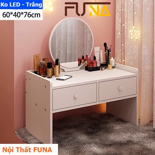 Bàn Trang Điểm Ngồi Bệt FUNA có gương đèn LED Cảm Ứng- AK12 (lắp đặt theo hướng dẫn)