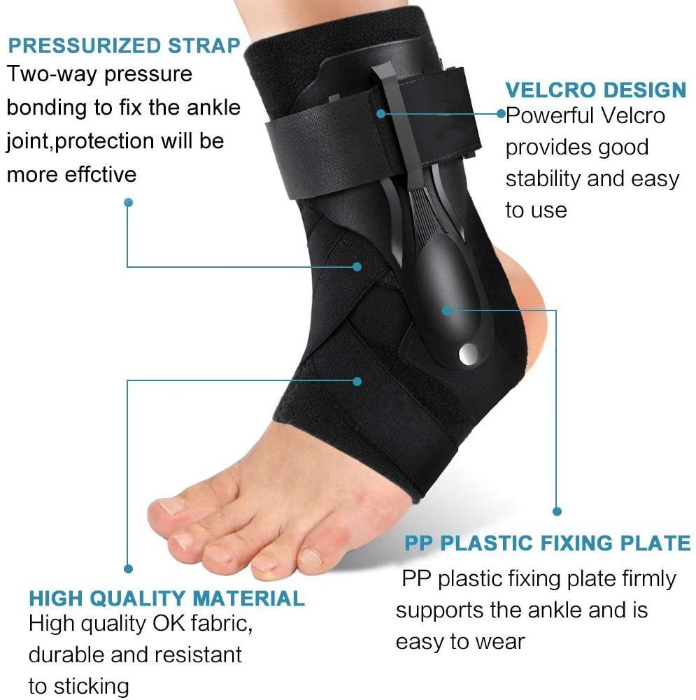 1/2 Chiếc Hỗ Trợ Mắt Cá Chân Bị Bong Gân Mắt Cá Chân Nẹp Cho Bóng Rổ Bóng Đá Bóng Chuyền Hỗ Trợ Mắt Cá Chân Nẹp Nam Nữ Bong Gân Mắt Cá Chân Color: black Size: L