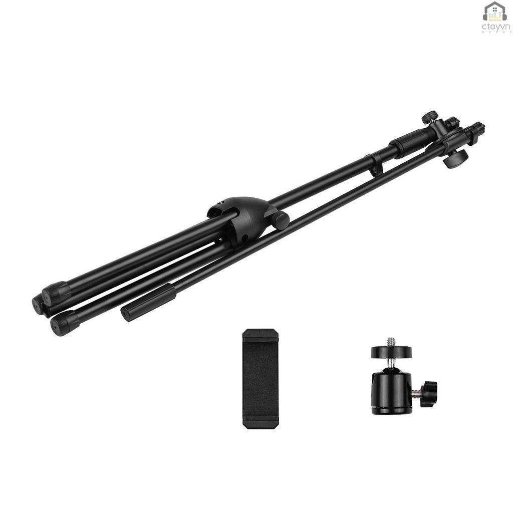 Bộ giá đỡ ba chân bằng hợp kim nhôm 140cm / 4.6ft chịu lực cao 2kg hỗ trợ chụp ảnh/phát trực tiếp