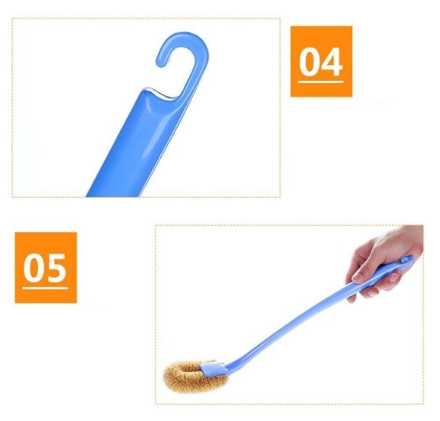 Combo 02 Chổi cọ rửa bồn cầu, toilet, nhà vệ sinh hàng Nhật Bản