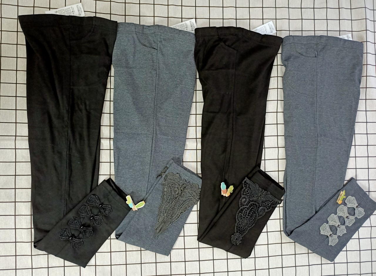 Quần legging bầu thun tăm cotton dáng dài