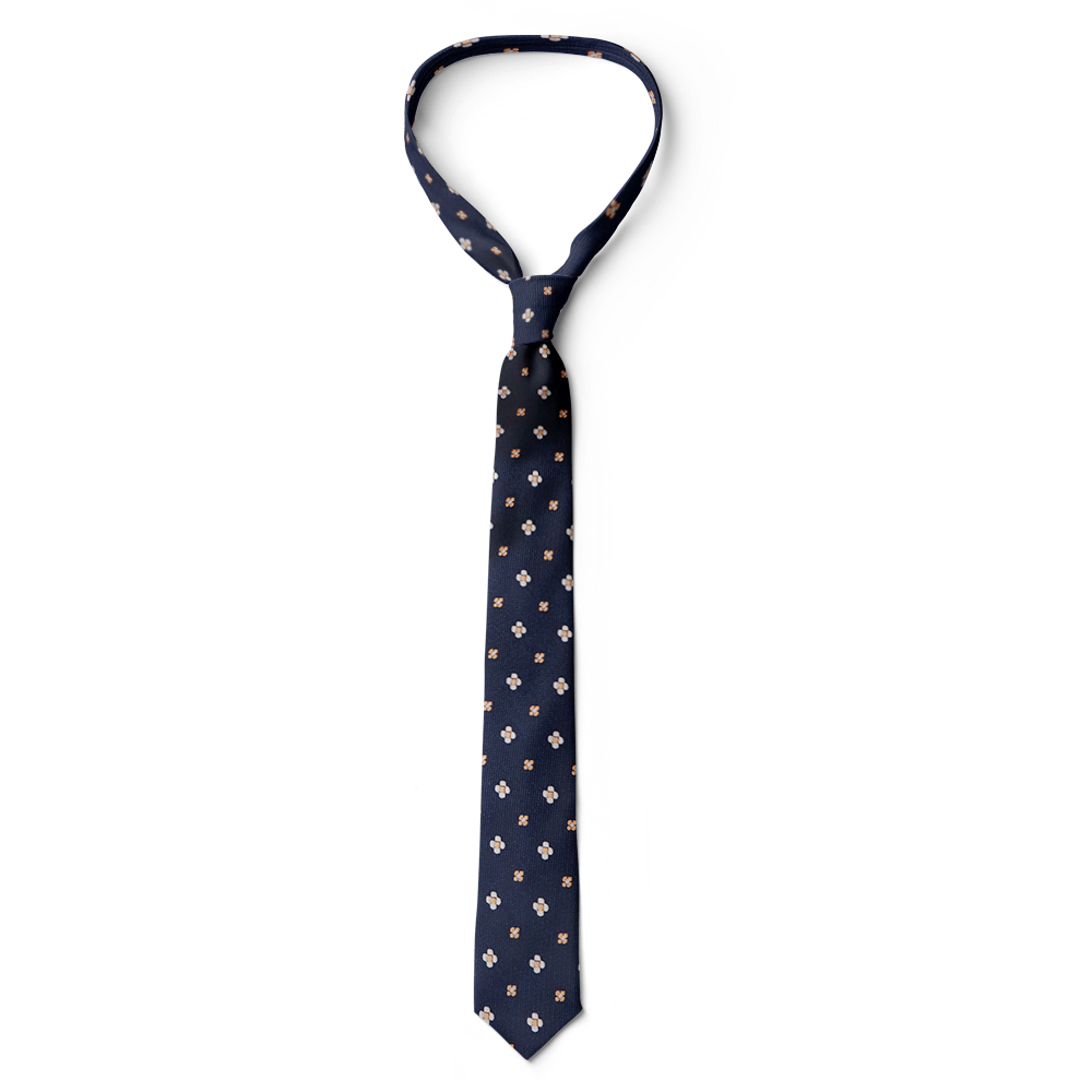 Cà vạt nam, cà vạt bản nhỏ, cà vạt 6cm-Cà vạt lẻ bản nhỏ 6cm màu xanh đen họa tiết