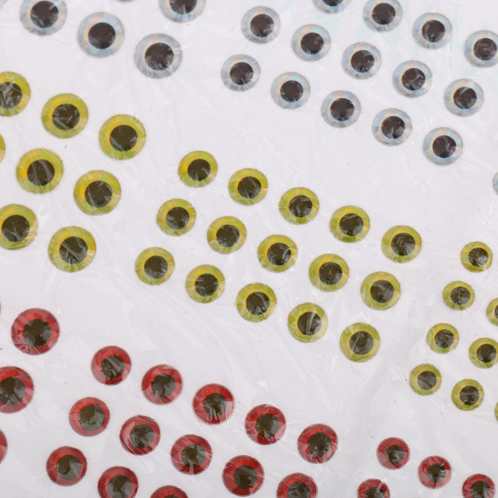 Lot 183pcs 2D Holographic Outdoor Fishing Lure Eyes, Fly Tying, Jigs, Crafts