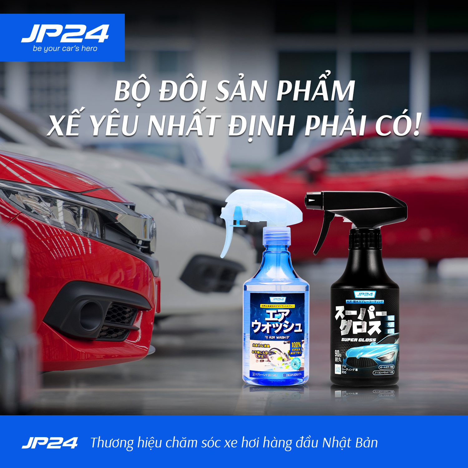 [CHÍNH HÃNG] Combo 2 Chai Xịt Khử Mùi Air Wash - Phủ Bóng Super Gloss JP24 - Nhật Bản