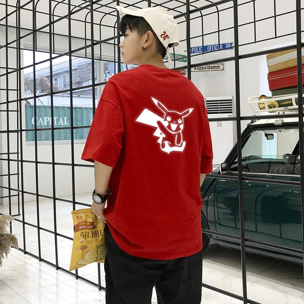 Áo thun unisex dạ quang - Áo thun phản quang Pikachu in cao cấp