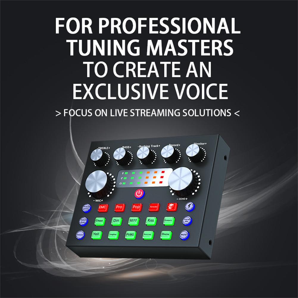 【COD】 V8s Live Sound  Card  Set For Mixer Streaming Bluetooth-compatible Sound Effects Mixer Board Music Recording Broadcast Tool