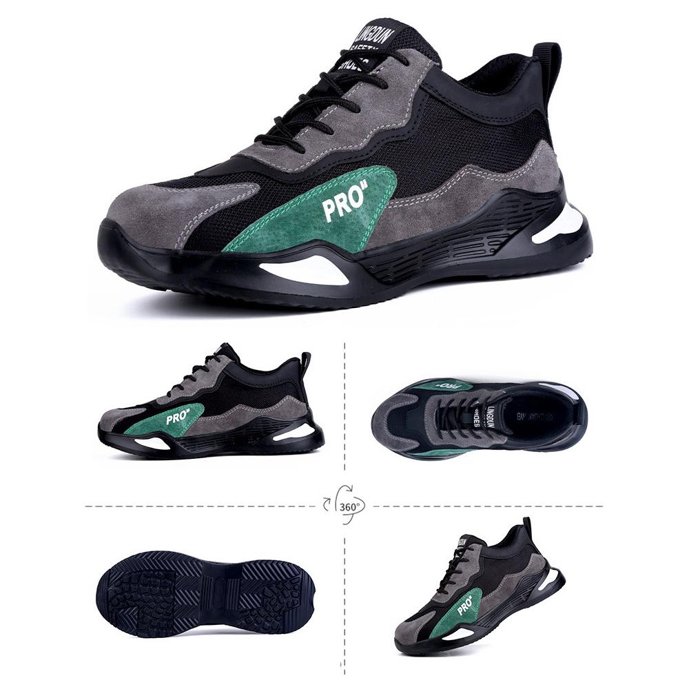 Men Work Shoes Lightweight Breathable Protective Shoes Safety Shoes Sneakers with Steel Caps