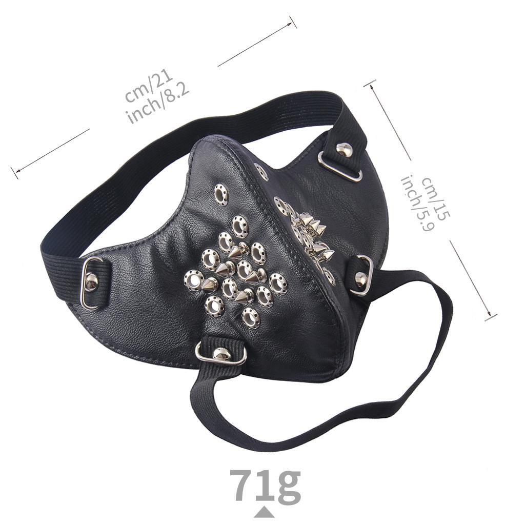 Steampunk Gothic Mask Rivets Mask Face Mask Leather Mask Motorcycle Mask Carnival Carnival Costume