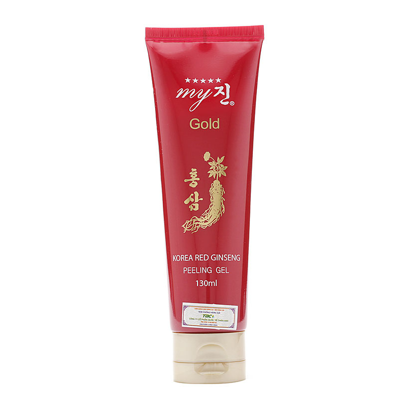 Tẩy tế bào chết hồng sâm Red Ginseng Peeling Gel My Jin Gold Hàn Quốc 130ml + Móc khoá