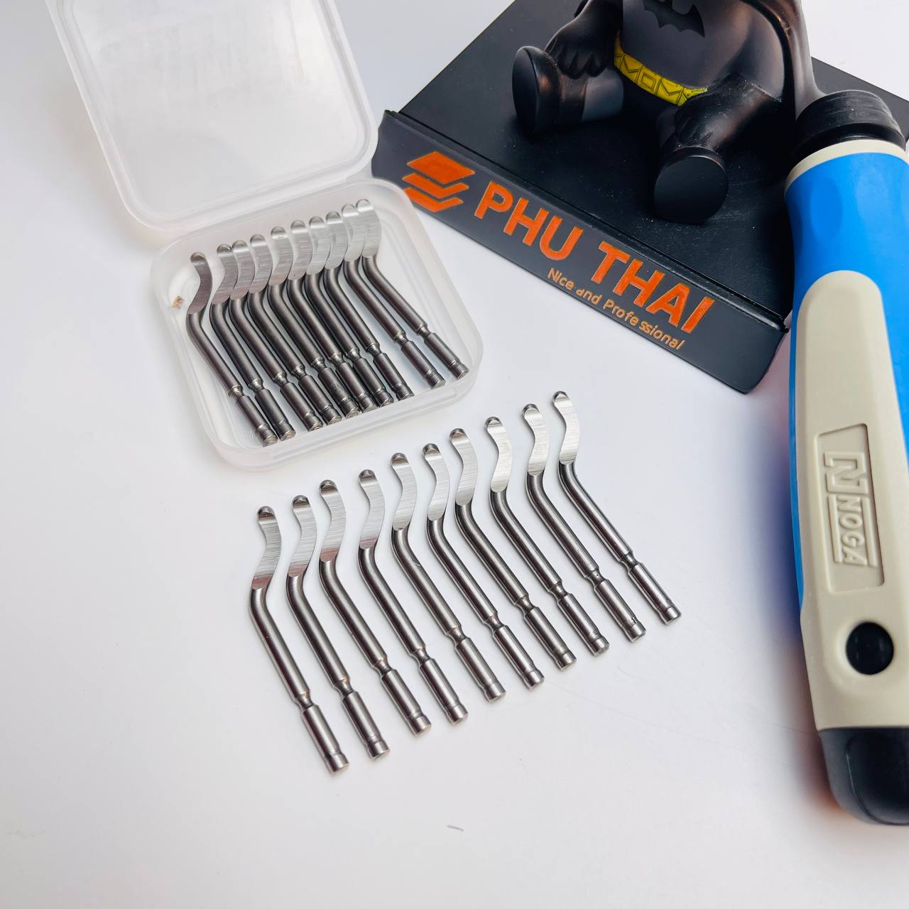Bộ dao cạo ba via Noga NG8250 COBALT S kèm 20 lưỡi dao cho nhựa và vât liệu cứng