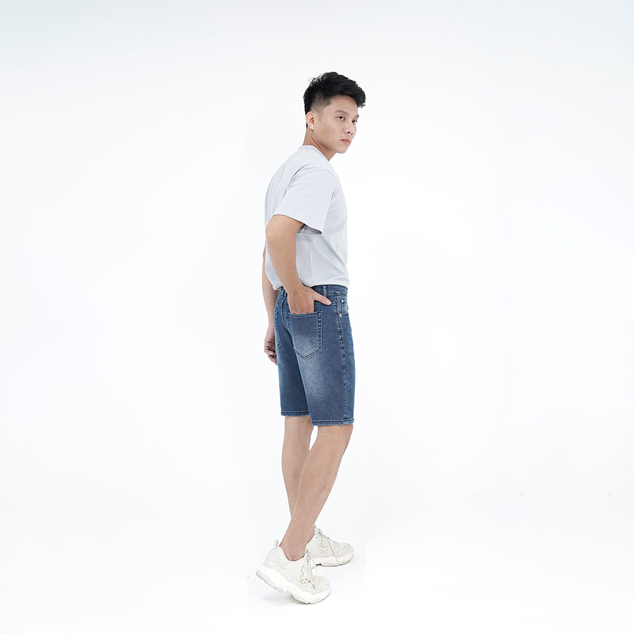 Quần Short Jeans Nam Cao Cấp HUNTER X-RAYS Form Slimfit Màu Xanh S64