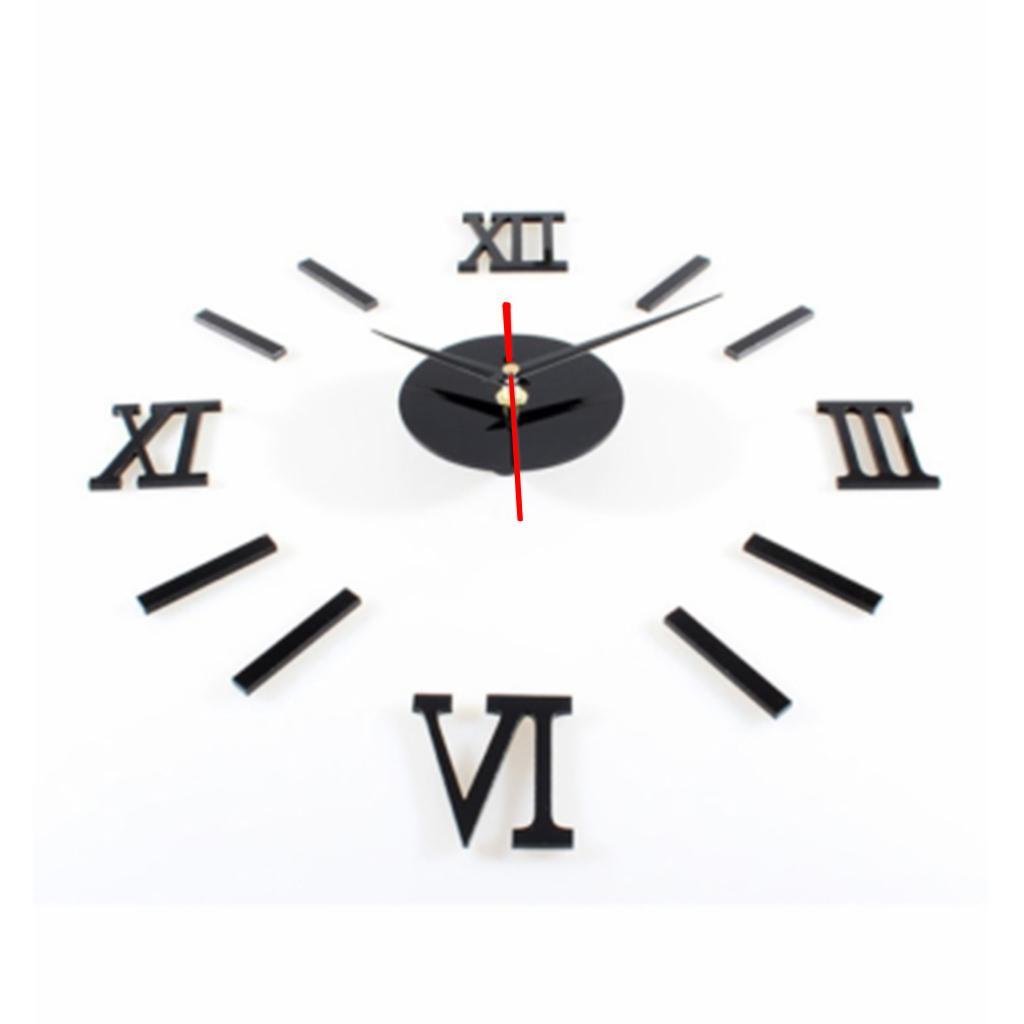 3D Mirror Sticker Wall Clock Removable Decal Vinyl Art Wall Sticker Clock