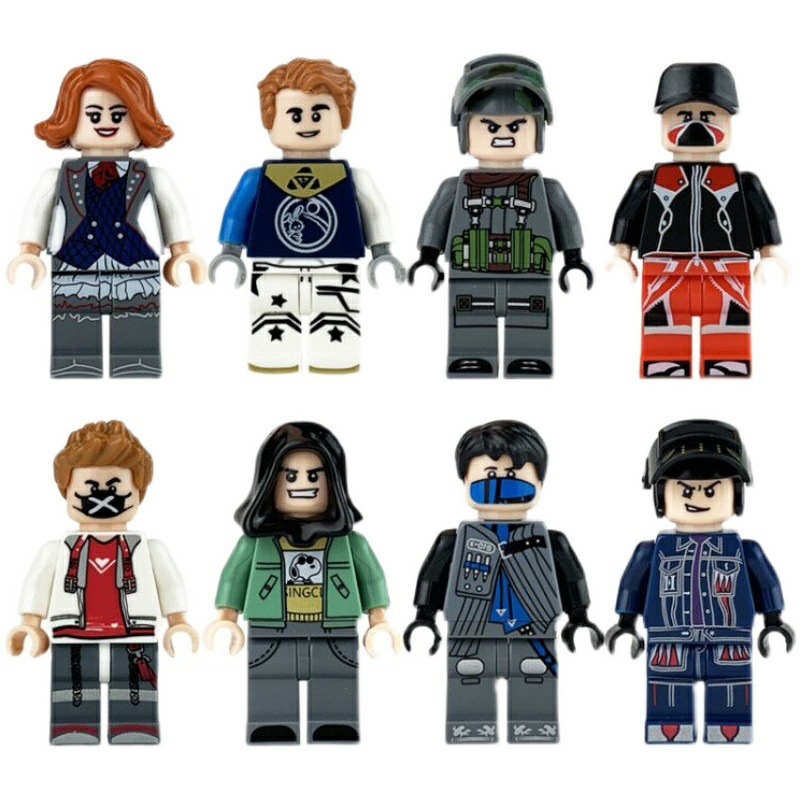 Bộ 50 nhân vật lắp ráp mini figure ngẫu nhiên khác nhau bằng nhựa ABS đầy đủ các chủ đề