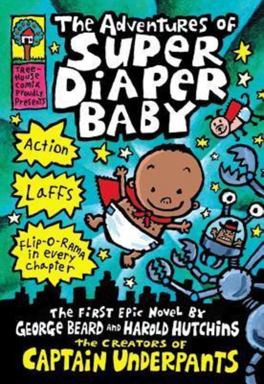 Sách - The Adventures of Super Diaper Baby by Dav Pilkey (US edition, hardcover)