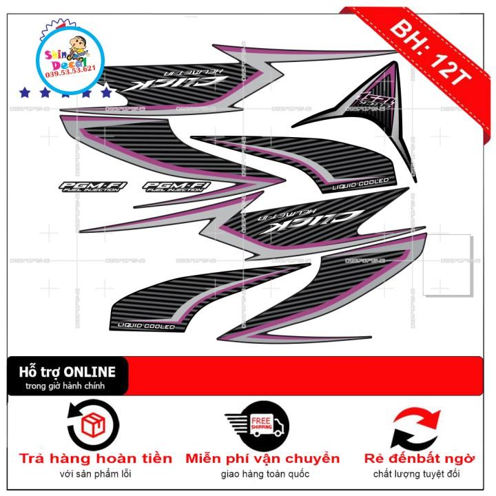 Tem rời Click 125i dán xe đen