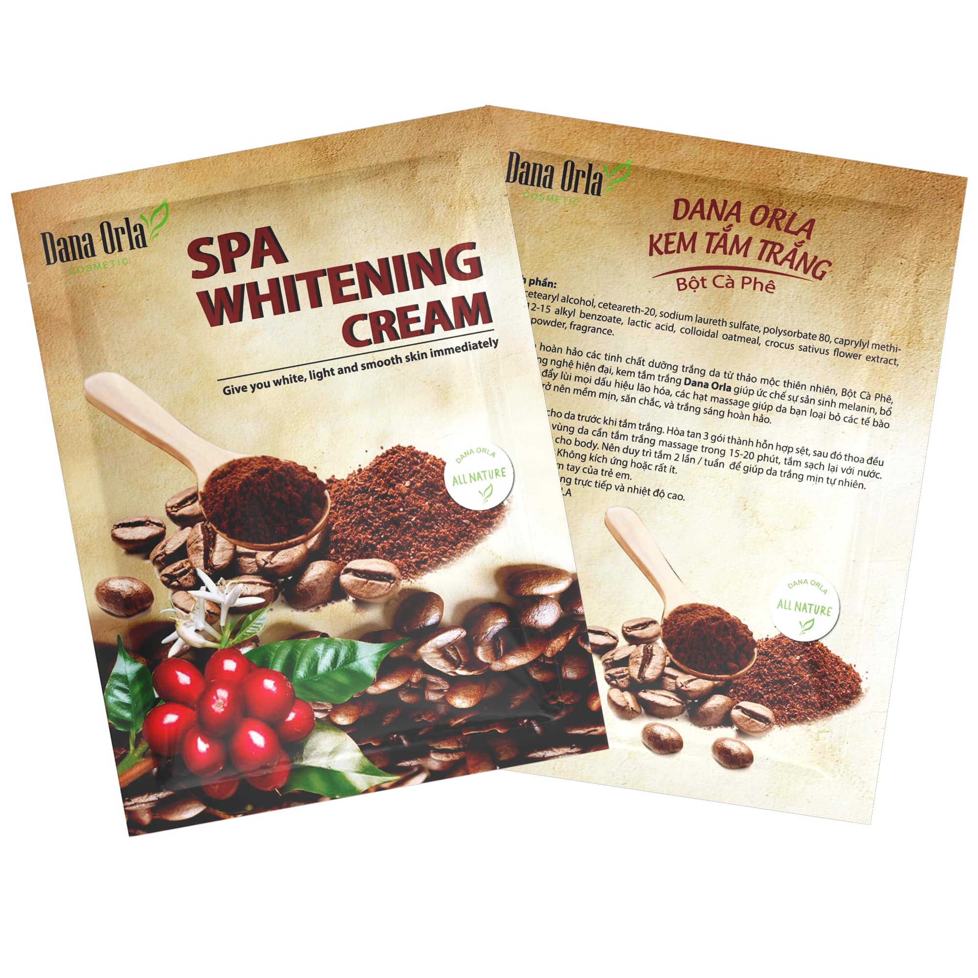 Kem Tắm Trắng Toàn Thân DANA ORLA Bột Cà Phê Nguyên Chất (Spa Whitening Cream) 120g