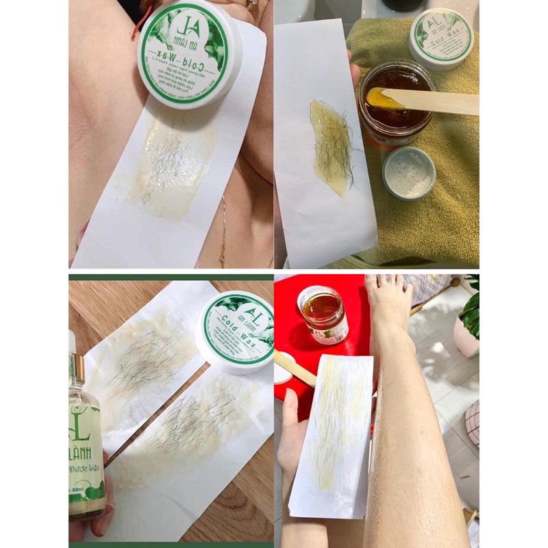 Sáp wax triệt lông shiny An Lành tặng kèm 40 giấy và que wax, sáp wax lông shiny ,wax lông Tẩy Lông