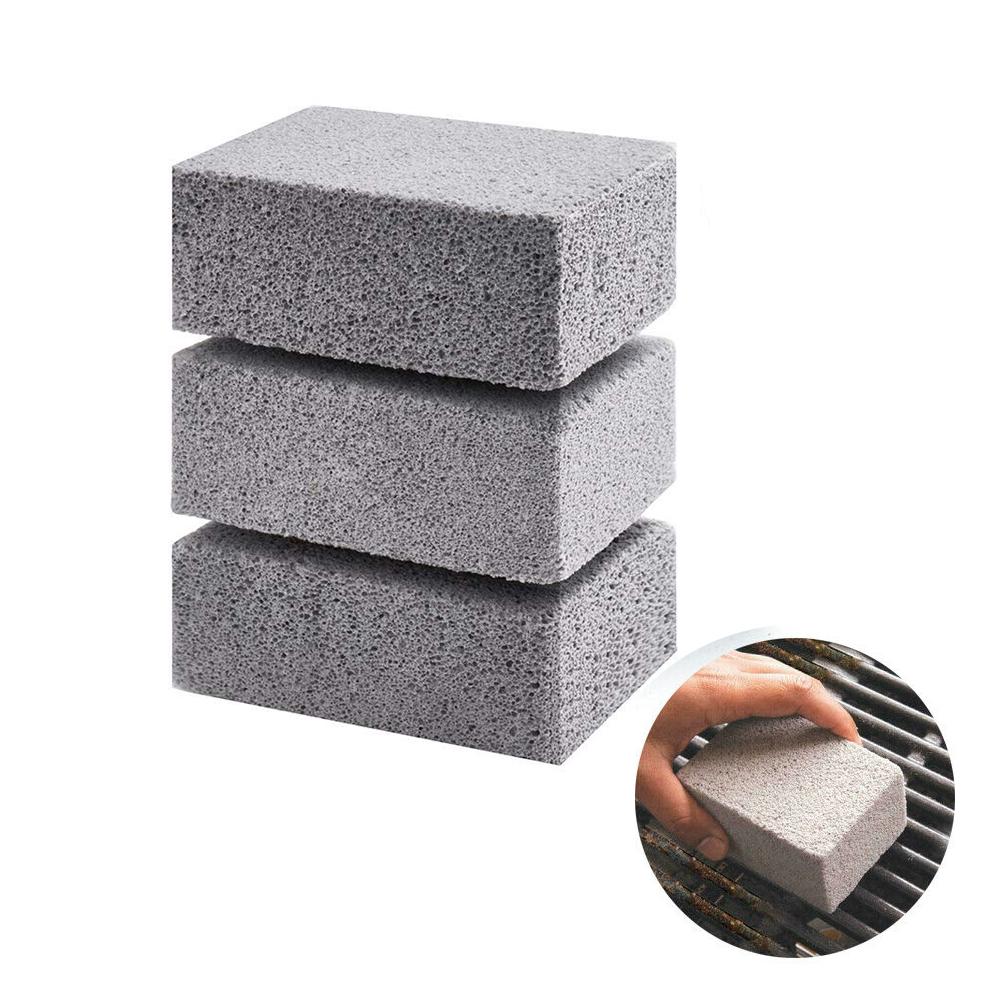 3 Bếp Nướng Sạch Gạch Khối Thịt Nướng Vệ Sinh Đá BBQ Giá Đỡ Vết Bẩn Dầu Mỡ Bụi Tiện Ích Phụ Kiện Nhà Bếp BBQ Dụng Cụ