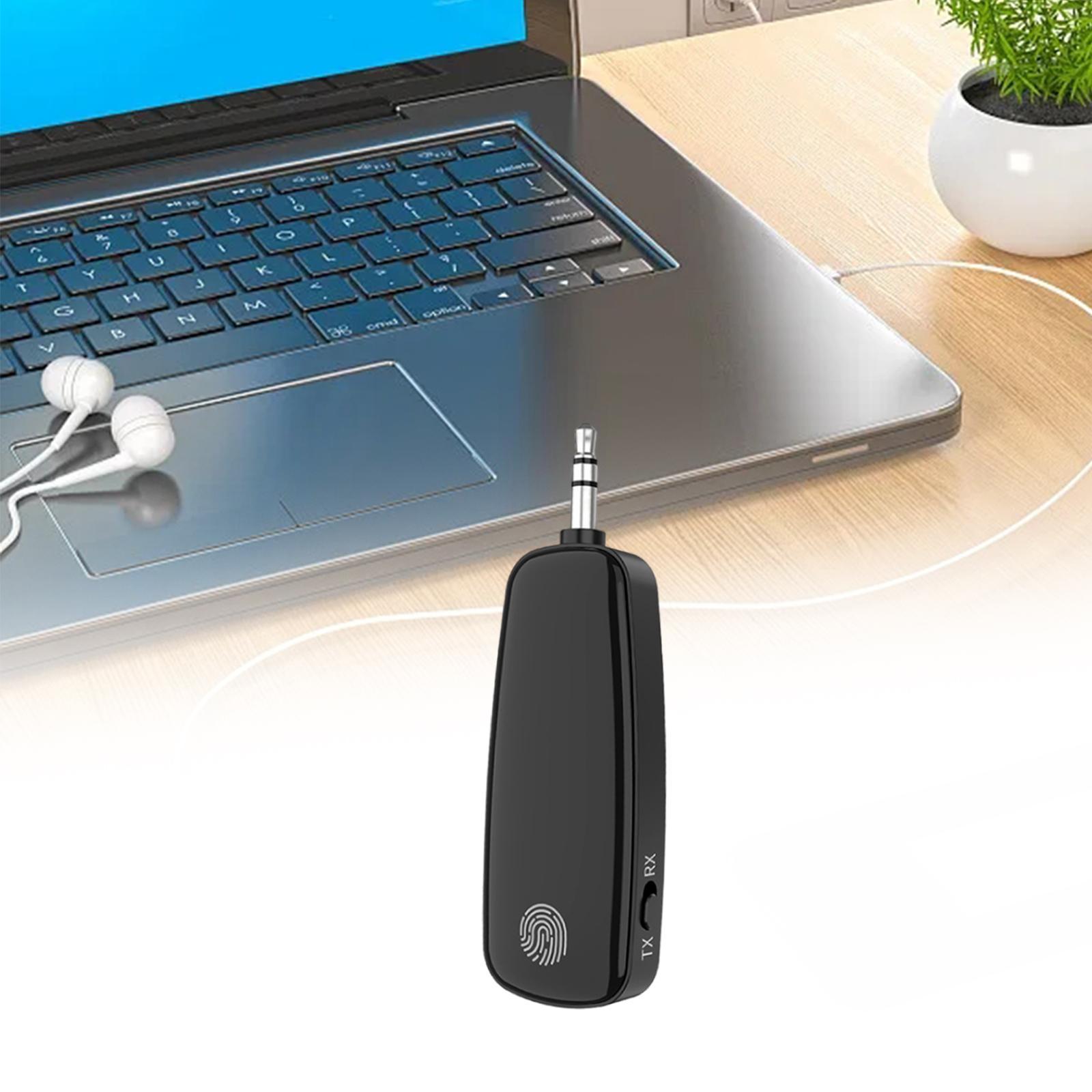 V5.2 Receiver 3.5mm Adapter ,Fingerprint Touch Portable Plug and Play Music Receiver Audio Adapter for Car ,Headphones ,Home Stereo