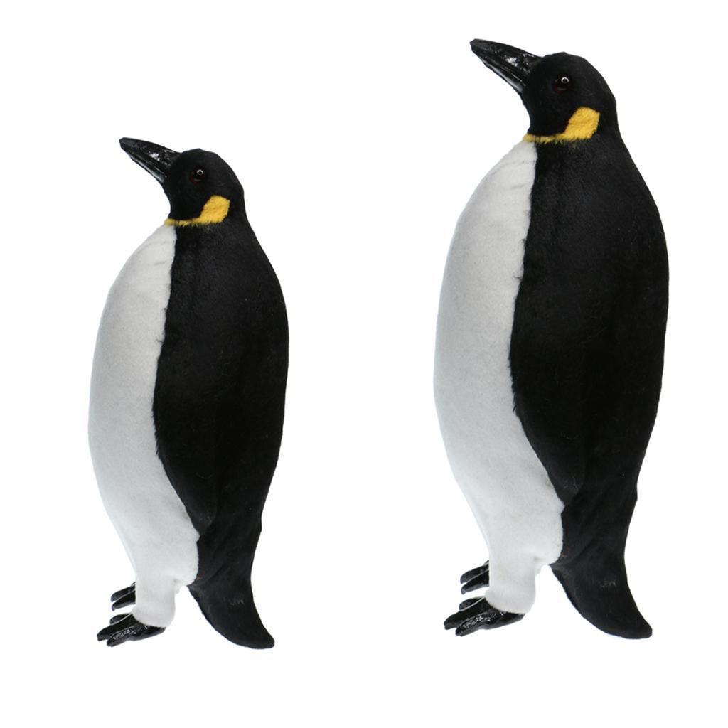 2 Nhân Tạo Mô Phỏng Đồ Trang Trí Có Lông Giả Chim Cánh Cụt Trang Trí S + Size M