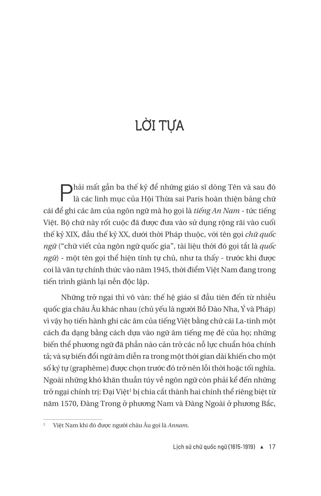 Lịch Sử Chữ Quốc Ngữ 1615-1919
