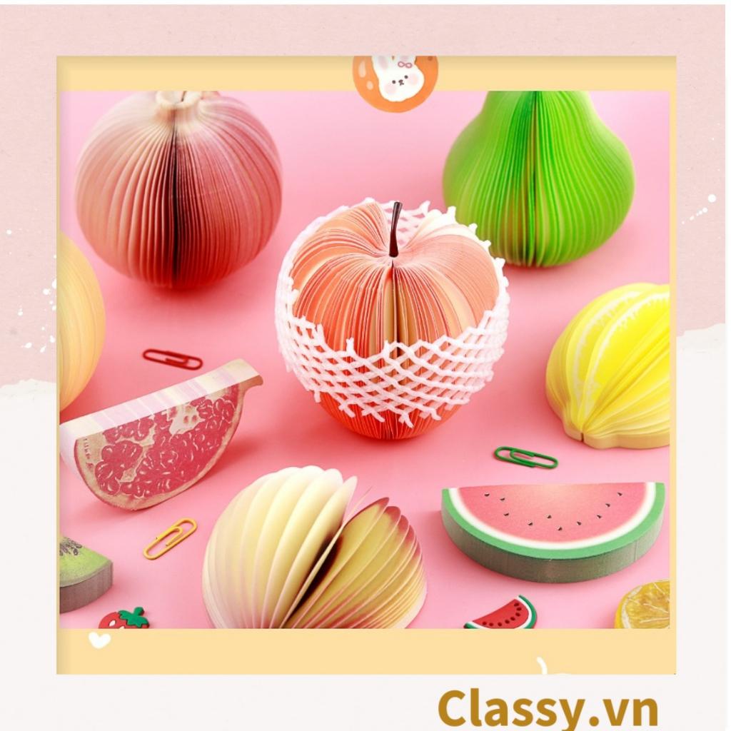 Giấy ghi chú Classy Post-It hình trái cây táo, lê, đào sáng tạo, dễ thương PK476