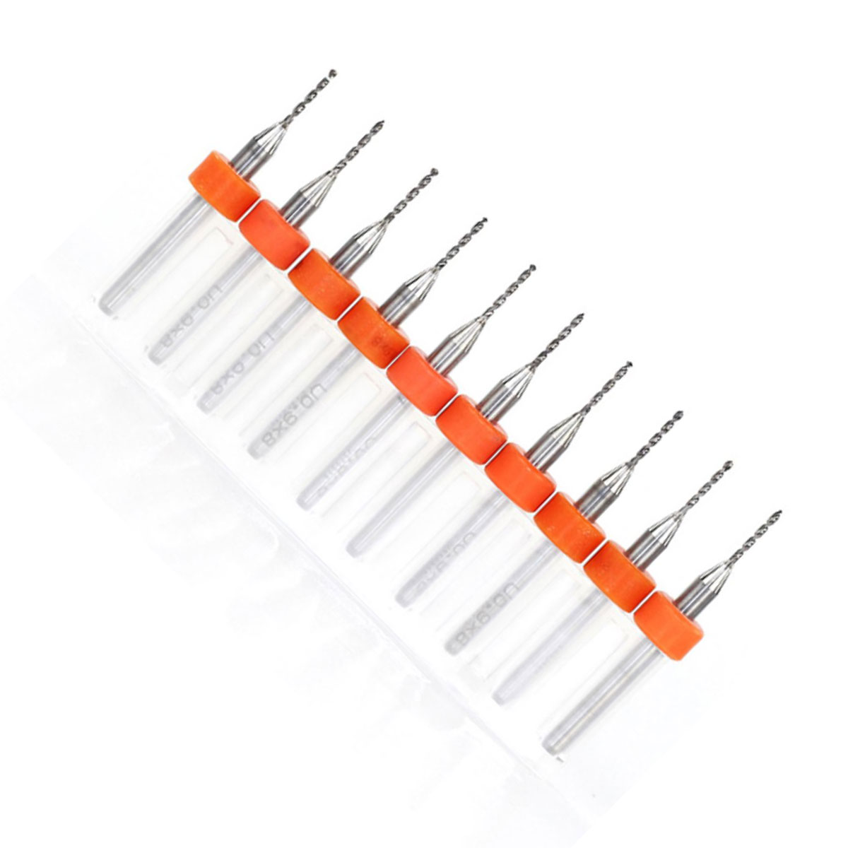 Hộp 10 Mũi Khoan CNC Cao Cấp Độ Chính Xác Cao Đường Kính 0.9mm