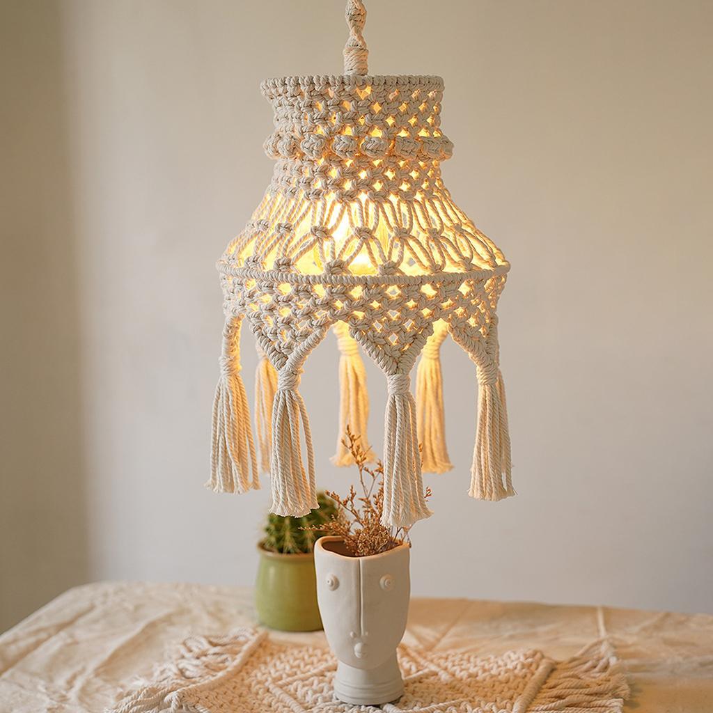 Macrame Ceiling Lamp   Hanging Light  for Bedroom