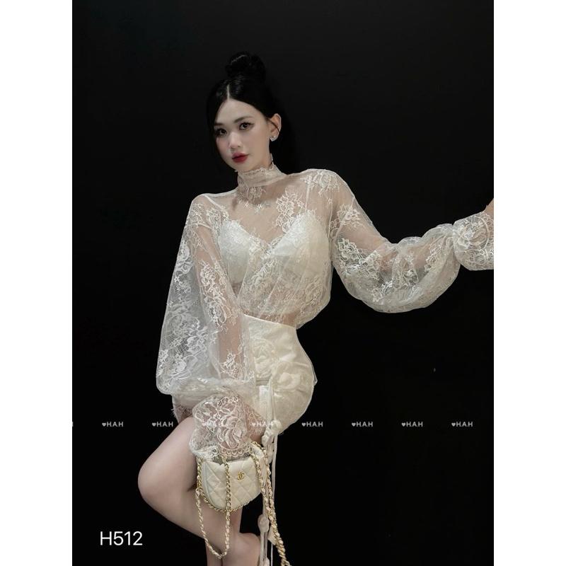 sét váy ren hao nổi kết nơ sang chảnh hết nấc BY JOLIE - Đen