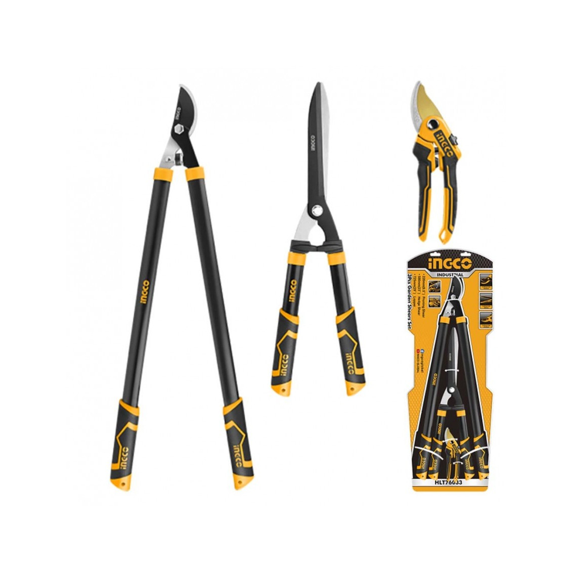 Bộ 3 kéo cắt  cây kiểng ingco HLT76033