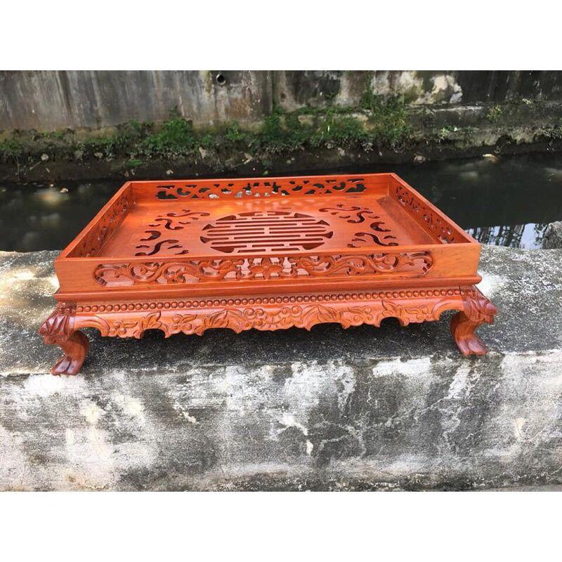 Khay Trà Chân Quỳ Gỗ Hương Ta