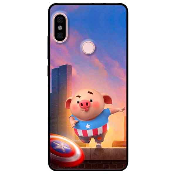 Ốp lưng in cho Xiaomi Redmi Note 5 Pro Mẫu Heo CAP