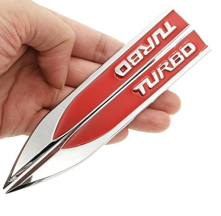 Bộ 2 mang cá Turbo dán xe ô tô